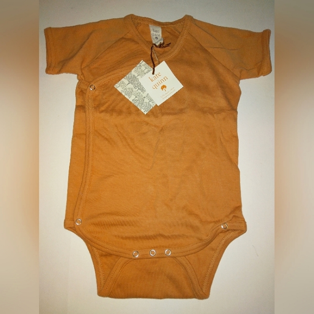 NWT☆KATE QUINN☆Unisex Super Soft Organic Cotton Kimono Short Sleeve Bodysuit